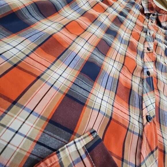 Blac Lacquer Men's 5XL Red Blue Plaid Long Sleeve Button EUC Workwear Streetwear - Picture 4 of 15